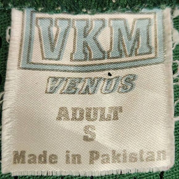Vintage VKM Venus Knitting Mills USA green button front jersey North 2 small - Picture 5 of 7